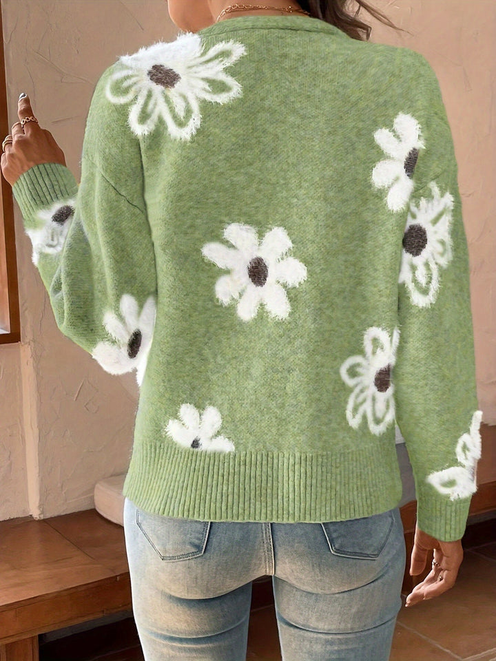 Aurora | Cardigan con motivo floreale