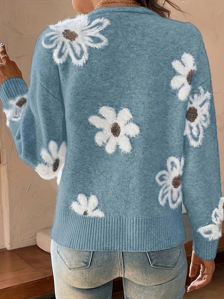 Aurora | Cardigan con motivo floreale
