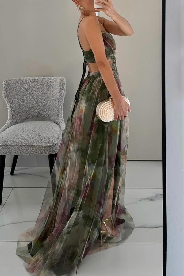 Thalia | Abito lungo a fiori