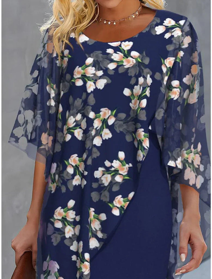 Nuvia | Vestito estivo con stampa blu