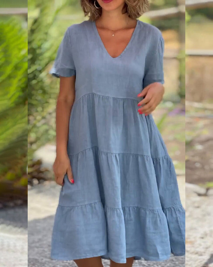 Malina | Abito semplice con scollo a V