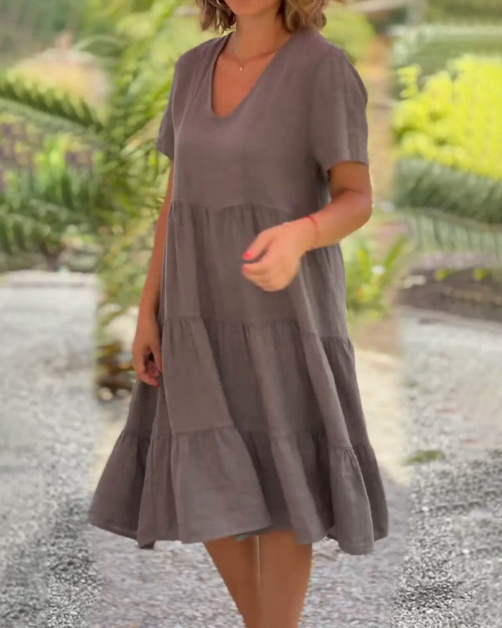 Malina | Abito semplice con scollo a V