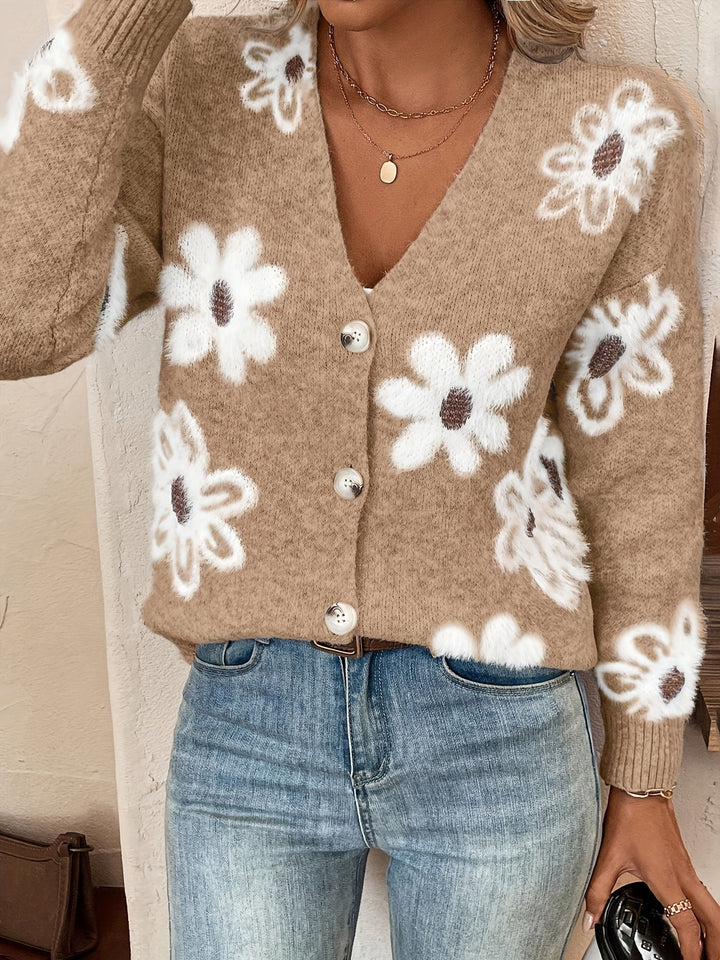 Aurora | Cardigan con motivo floreale