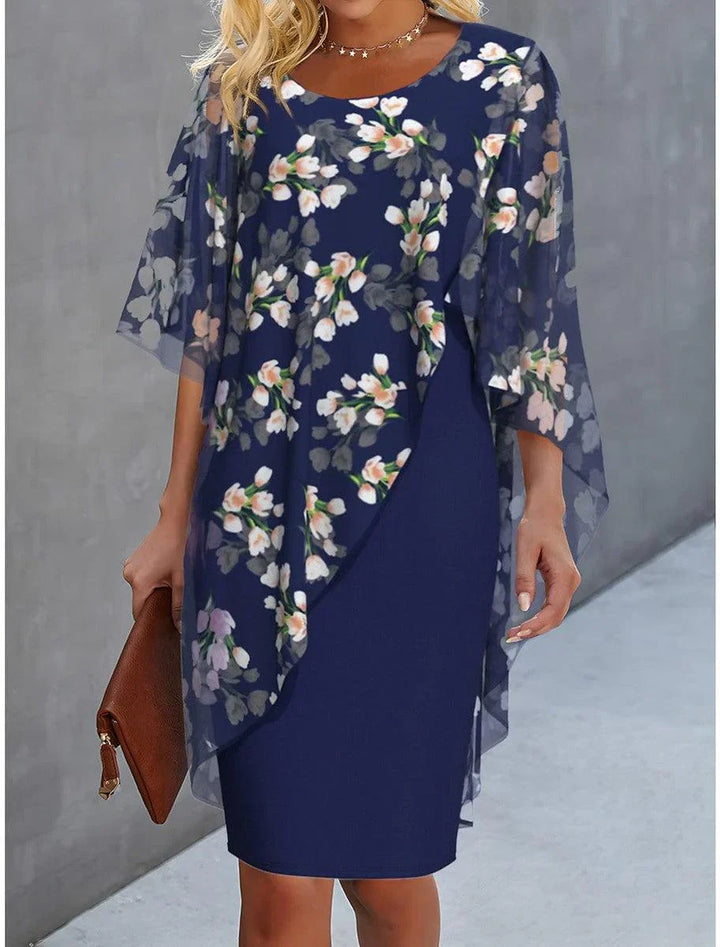 Nuvia | Vestito estivo con stampa blu
