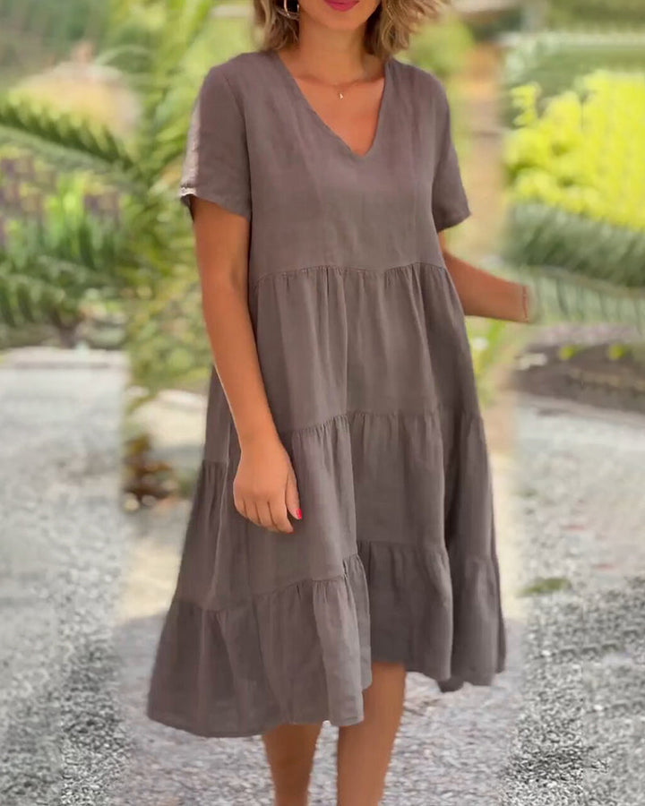 Malina | Abito semplice con scollo a V