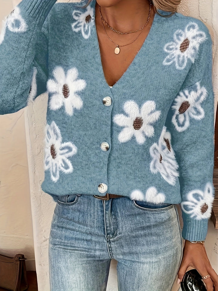 Aurora | Cardigan con motivo floreale