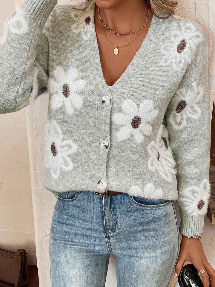 Aurora | Cardigan con motivo floreale
