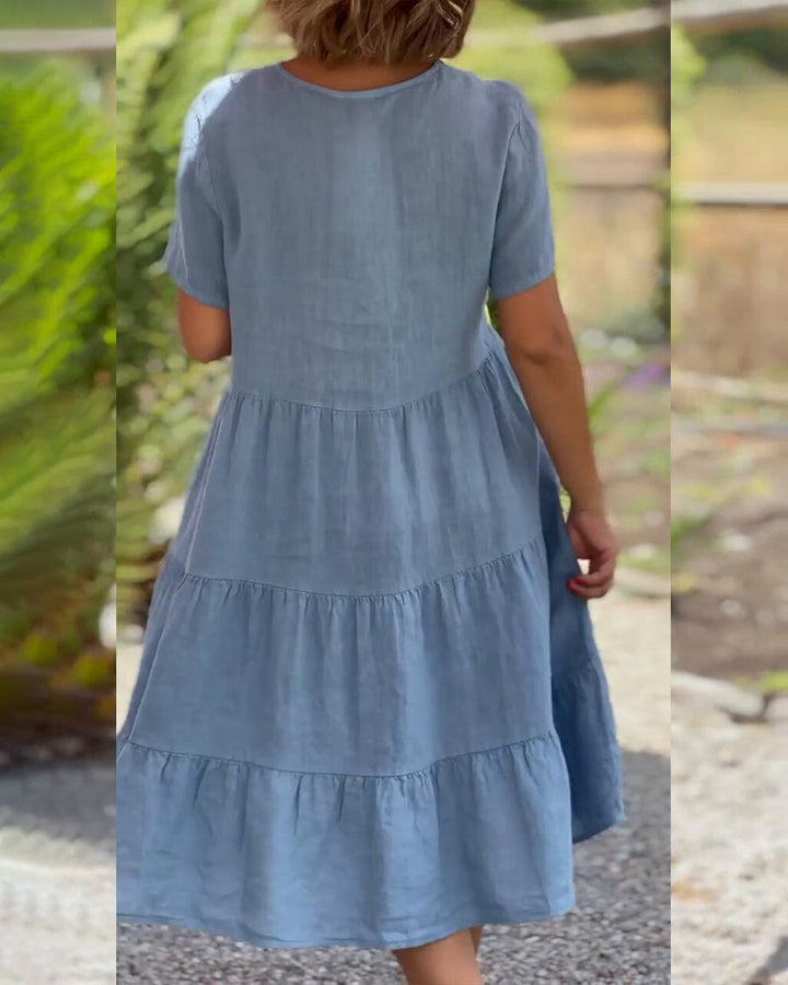 Malina | Abito semplice con scollo a V