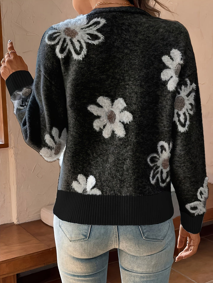 Aurora | Cardigan con motivo floreale