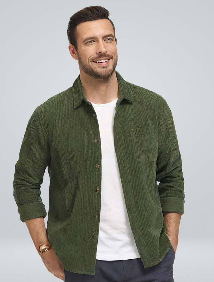 Dario | Camicia casual in velluto a coste