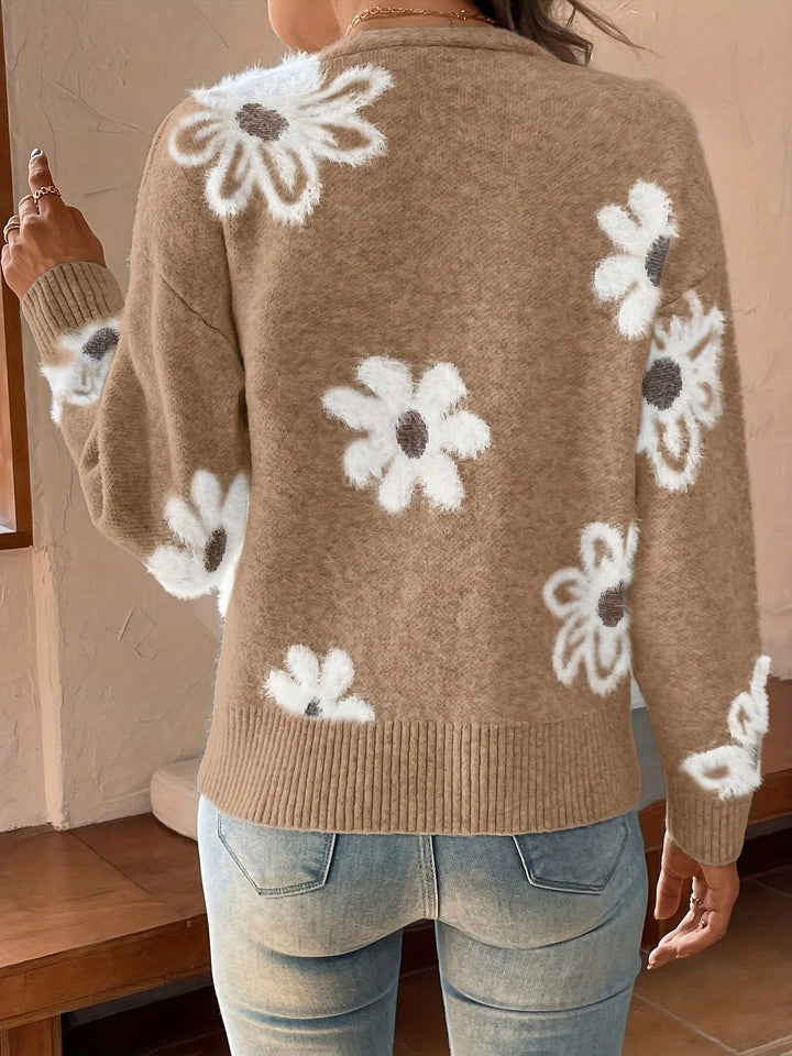Aurora | Cardigan con motivo floreale