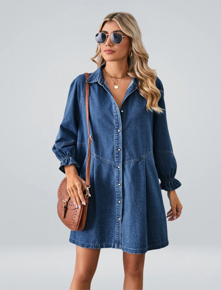 Lola | Abito in denim con bottoni