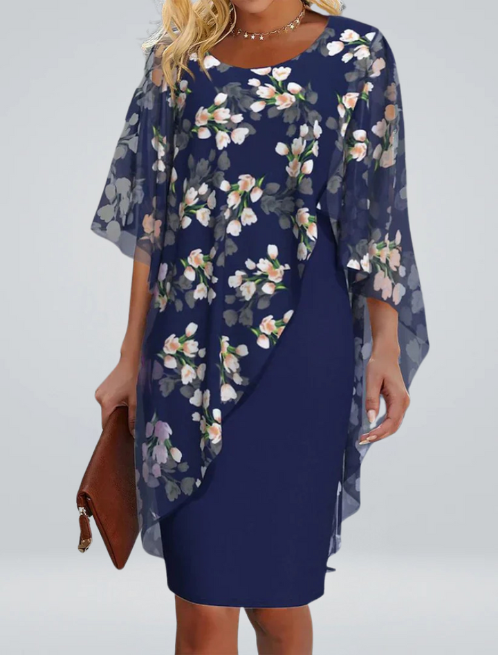 Nuvia | Vestito estivo con stampa blu