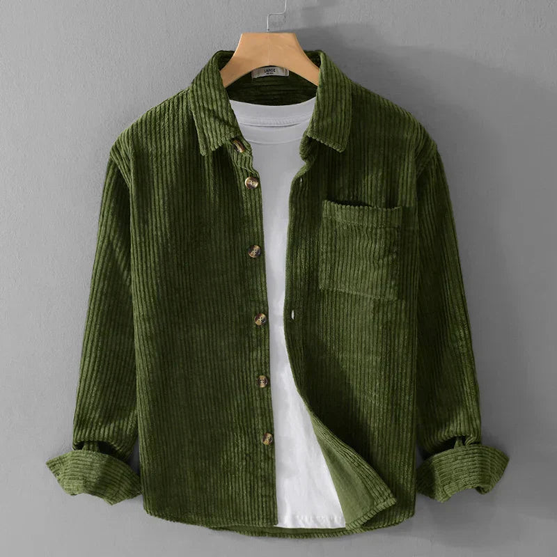 Dario | Camicia casual in velluto a coste