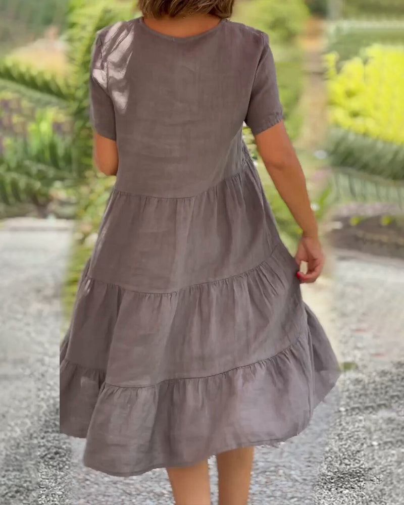 Malina | Abito semplice con scollo a V