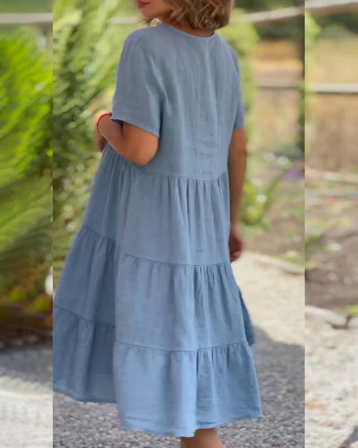 Malina | Abito semplice con scollo a V
