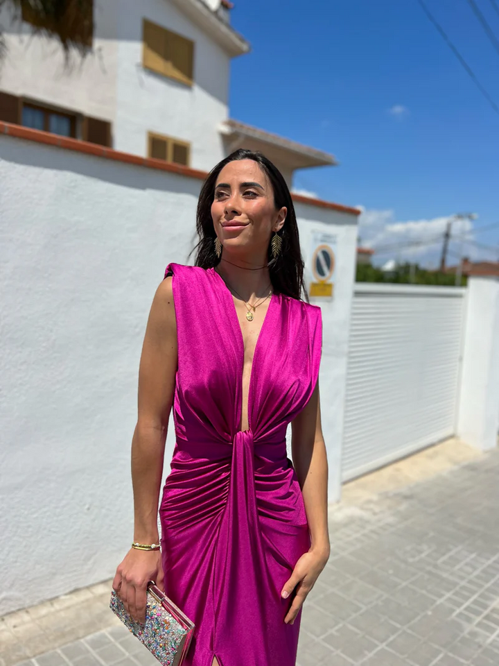 Niyara | Abito con scollo a fiocco