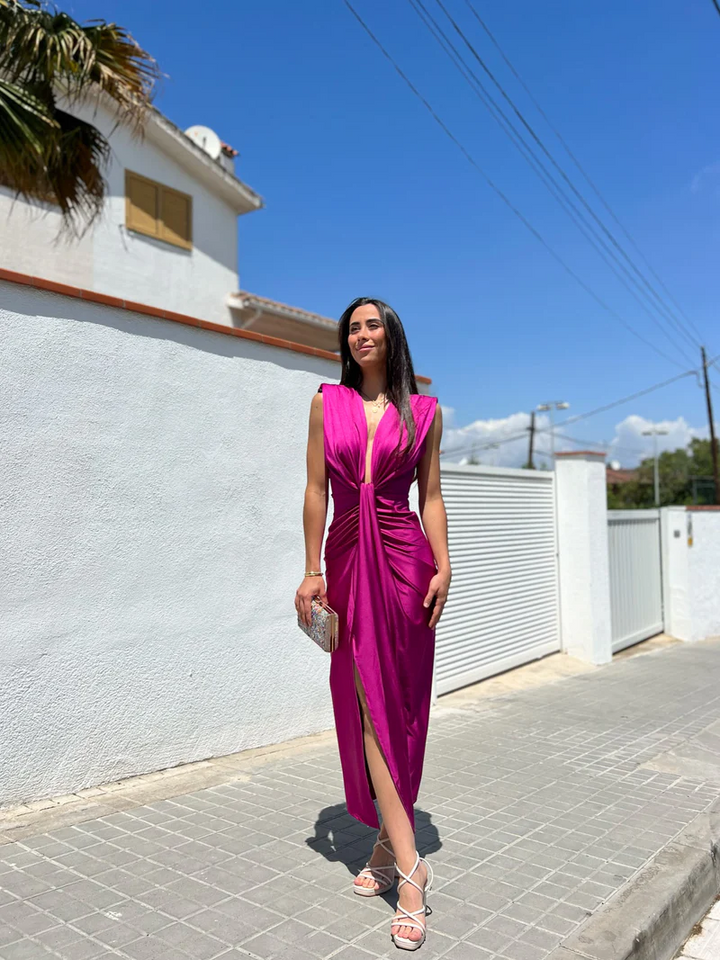 Niyara | Abito con scollo a fiocco