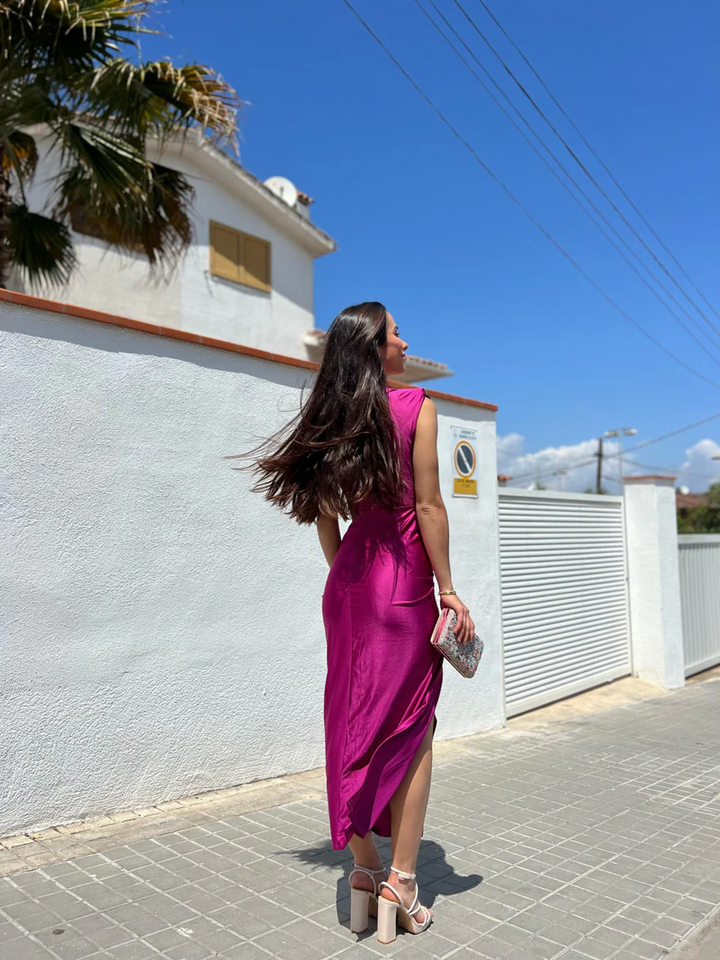 Niyara | Abito con scollo a fiocco