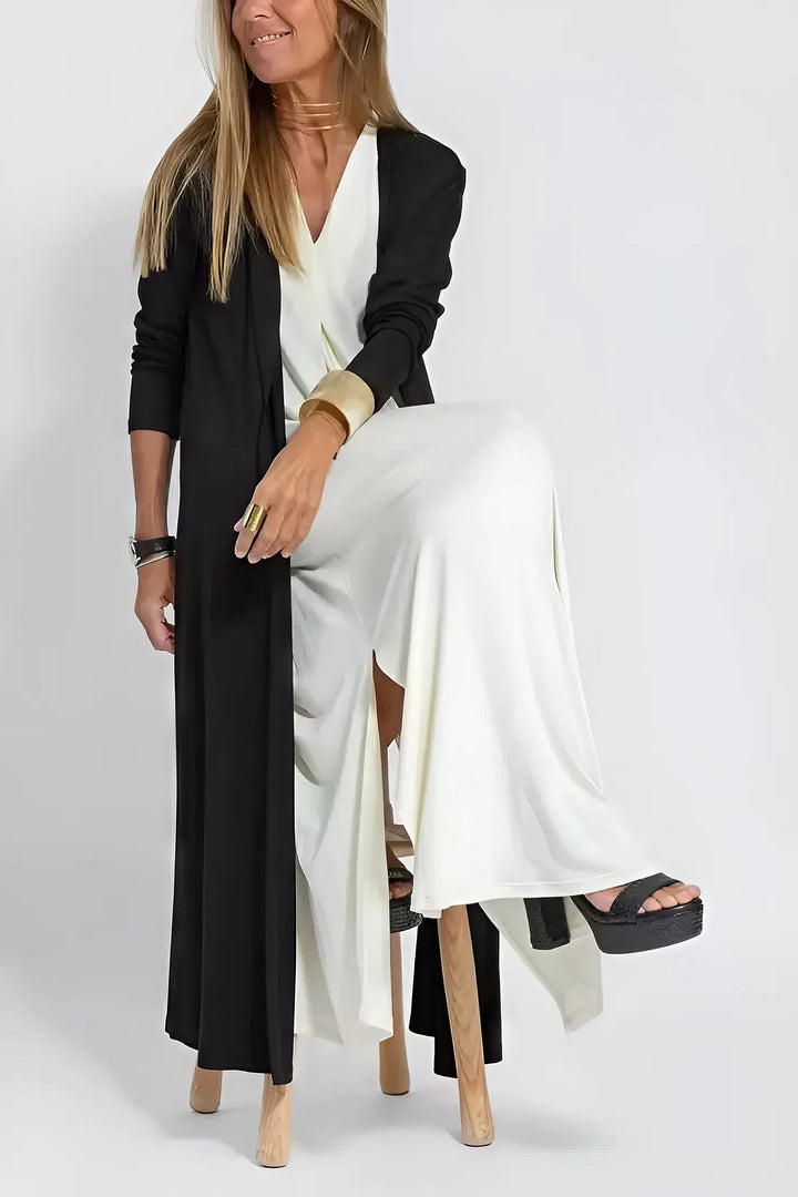 Marta | Abito lungo elegante con cardigan abbinato in omaggio