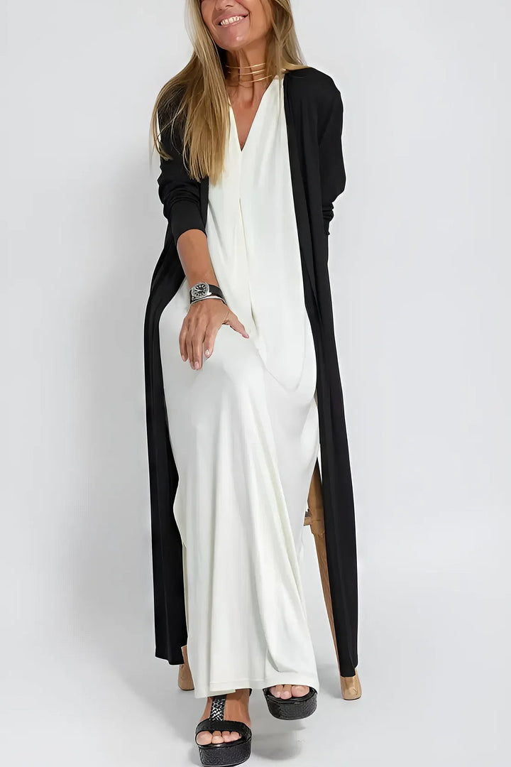 Marta | Abito lungo elegante con cardigan abbinato in omaggio