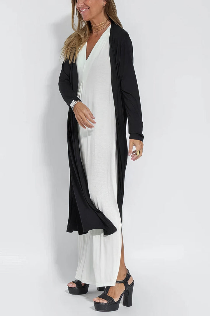 Marta | Abito lungo elegante con cardigan abbinato in omaggio